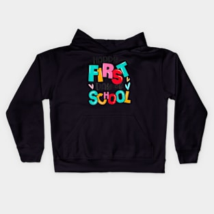 Back To School Teachers Kids Boys Happy First Day Of School Kids Hoodie